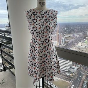French Connection floral boat neck mini dress